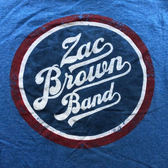 Lucky Justice Goods Mens T-Shirt Medium 2014 Zac Brown Band Graphic Tee Concert - Picture 5 of 8